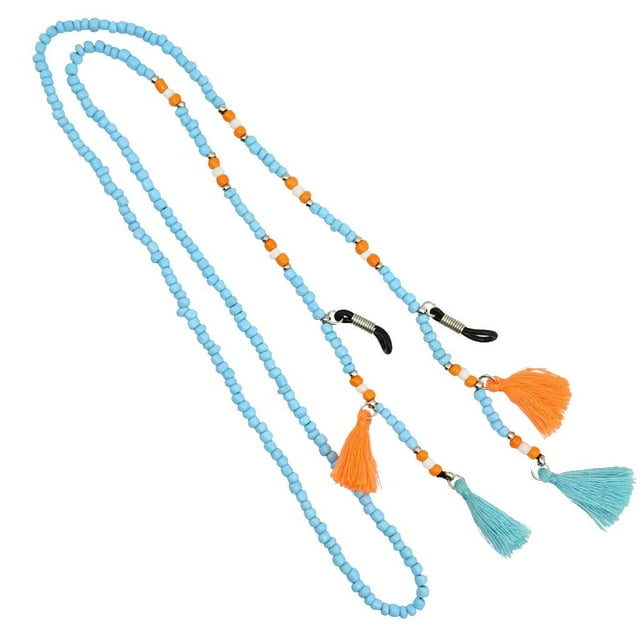 lionlar Chaînes de Lunettes Boho Sangle de Lunettes Chaîne de Bijoux à la Mode Bleu Lac