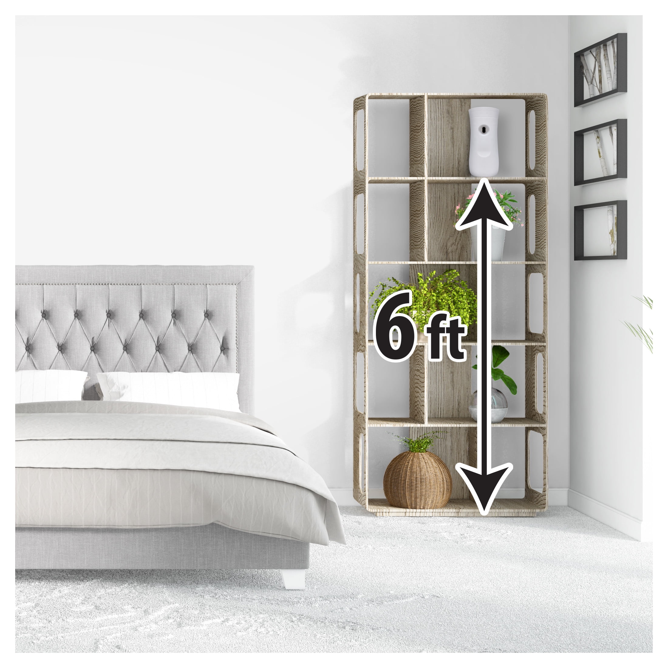 Great Value Automatic Air Freshener Spray Kit with 1 Refill Included, Linen Fresh, 2 Pieces