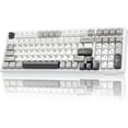 thumbnail image 2 of AULA F99 99-Key Wireless Mechanical Gaming Keyboard, RGB Illuminated, Tri-Mode, Hot-Swappable, Compact 96%, 10-Key Pad, USB-A, Black/Grey/White, 2 of 8