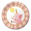 Sweet at One Girl Pink Zoo Animal 1st Birthday Party 7" Paper Dessert Plates