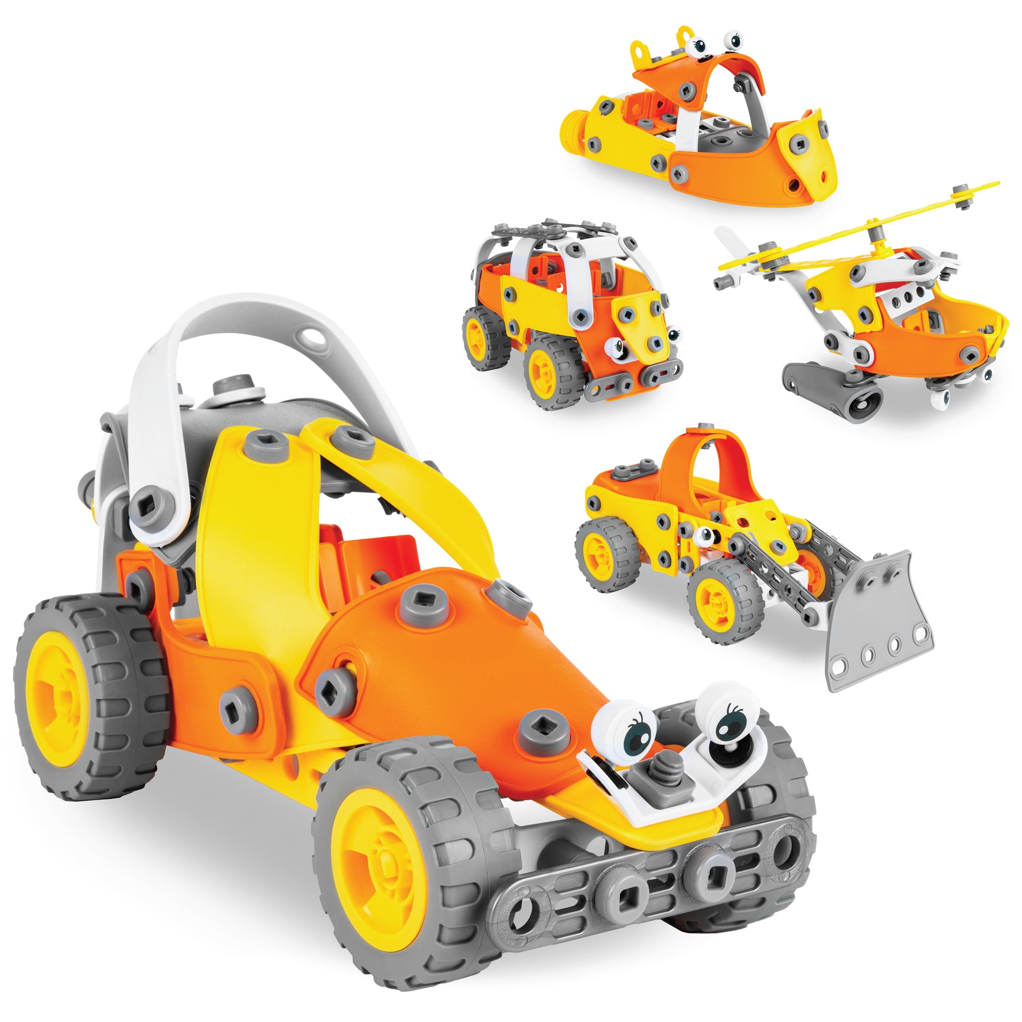 37pc Kids Construction Play Set Parking Garage Diggers Bulldozer Truck Garage 