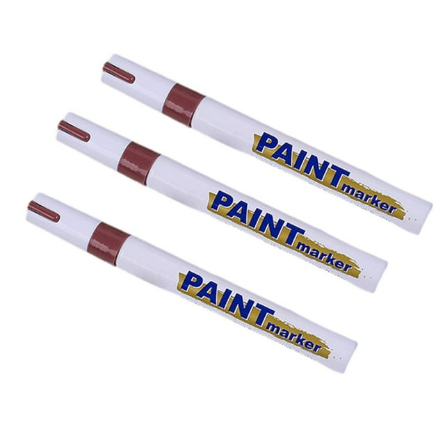 3 Pcs Stylos de Retouche Automobile Marqueurs Industriels Étanches Peinture Métallique Pe