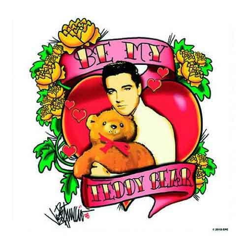 Elvis Presley Be My Teddy Bear Cork Coaster