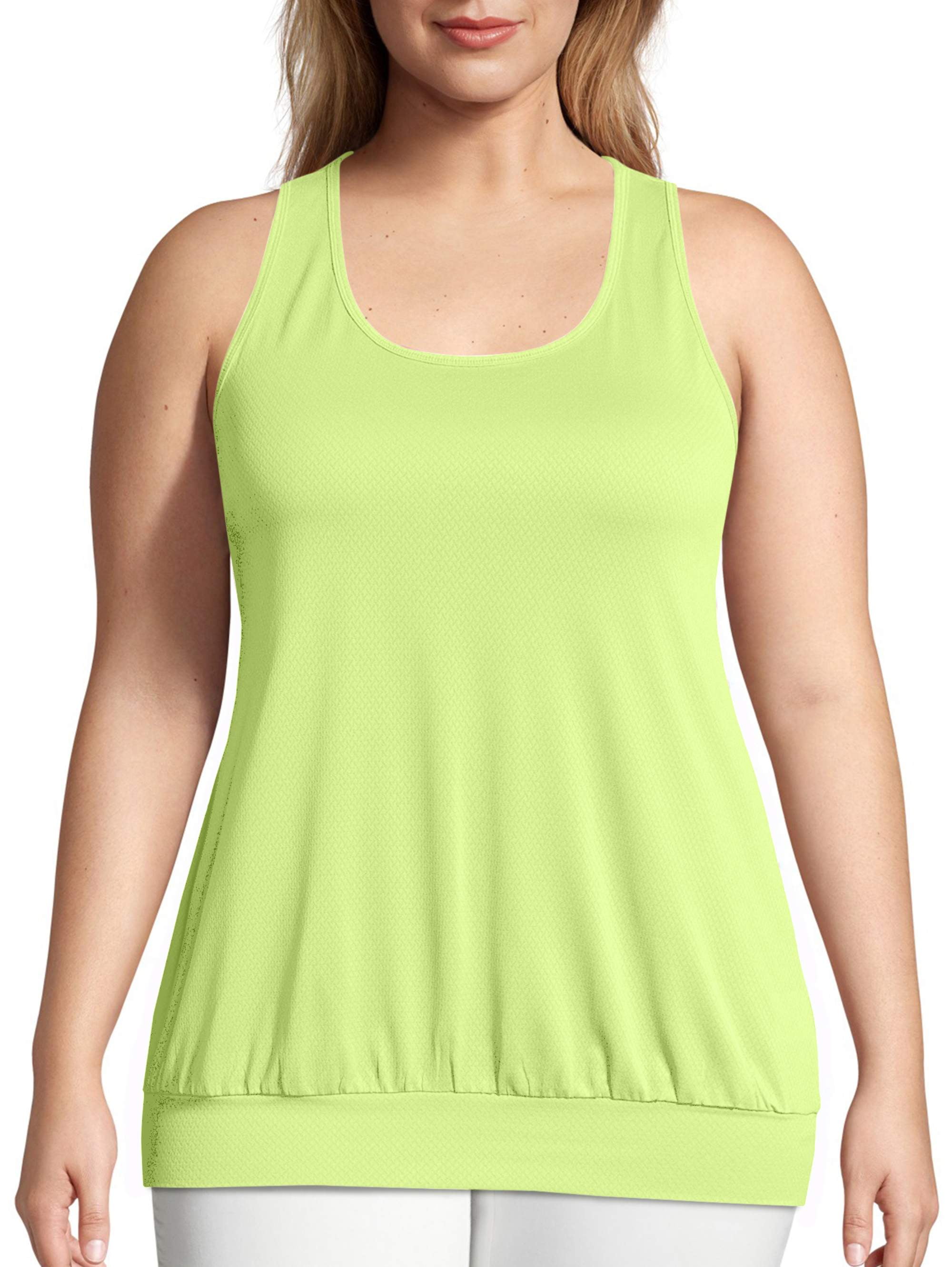 Clothing JUST MY SIZE Womens Plus Size Active Mesh Banded Tank Women