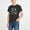 Black, variant on ITSAME Boys T-Shirts, Short Sleeve Round Neck Football Print Summer Fashion Casual Tops Navy Size 5-6