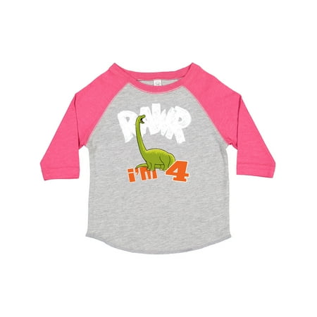 

Inktastic RAWR I m 4! Baby Brontosaurus Gift Toddler Boy or Toddler Girl T-Shirt
