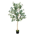 thumbnail image 1 of Costway Árbol Artificial de Eucalipto de 165 cm en Maceta de Plástico con 517 Hojas para Decoración, 1 of 9