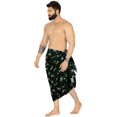thumbnail image 2 of HAPPY BAY Men's Pareo Costumes Caribbean Pirate Skull Swim Trunks Swimwear Summer Sarong Full Beach Wrap for Men One Size Crossbones, Scary Black, 2 of 5