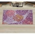 thumbnail image 1 of Flower Decorative Rug, Modern Dahlia Inspired Petals Blossom Abstract Garden Artwork Design Print, Quality Carpet for Bedroom Dorm and Living Room, 6 Sizes, Purple Orange Pink, by Ambesonne, 1 of 1