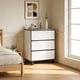 thumbnail image 1 of Cómoda con cajones de almacenamiento, organizador para el hogar y la oficina, mueble de madera y cómoda sencilla, 63*40*78CM (blanco), 1 of 2
