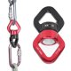 thumbnail image 4 of Polea de 30 KN Rueda para escalada en roca para exteriores Conector fijo Rueda colgante bidireccional (Negro Rojo), 4 of 8