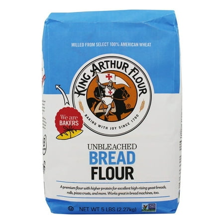 (3 Pack) King Arthur Flour Unbleached Bread Flour 5 lb. (Best Non Wheat Flour For Baking)