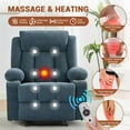 thumbnail image 3 of QinaQin Fauteuil Inclinable Pivotant à Bascule, Fauteuil Inclinable Manuel avec Massage, Chauffage et Rangement Latéral, 3 of 6