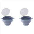 thumbnail image 1 of 2X Tazón de Silicona para Palomitas de Maíz para Microondas, Cubo Plegable para Hacer Palomitas de Maíz con Tapa, Herramienta Plegable para Hornear en la Cocina, Color Gris, 1 of 2