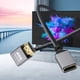 thumbnail image 4 of Cable de vídeo jixopn de 15 cm, 18 Gbps, compatible con HDMI, macho a hembra (arriba), 4 of 6