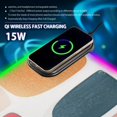 thumbnail image 2 of Cute Tile Patterns Wireless Charging RGB Gaming Mouse Pad Large Keyboard Mat Rubber Base 13 Light Modes, 2 of 6