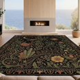 thumbnail image 2 of Design&I 8'x10' Washable Area Rug Snag-Free Black Gold Celestial Garden and Floral Motifs Elegant Scrollwork with Starry Night for Dining Room, Large Office, Lounge, 2 of 7