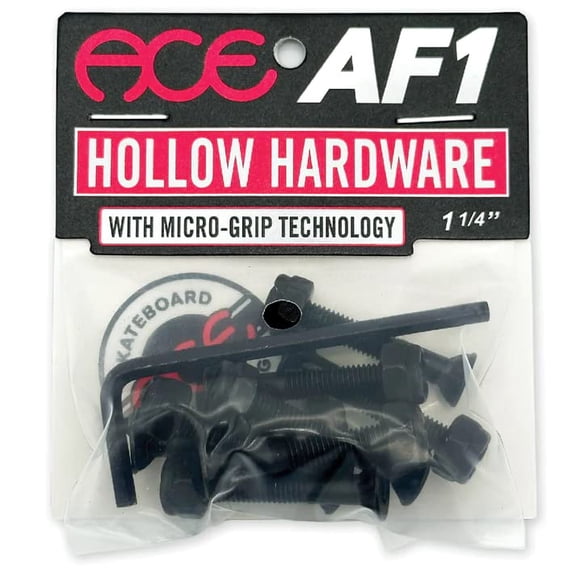 Ace 1.25" Allen Hollow with Grippers Hardware Set Black