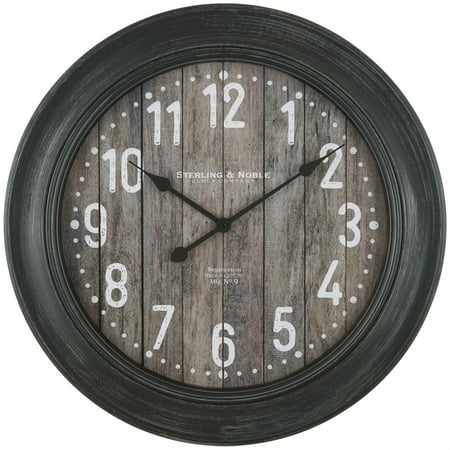 Better Homes & Gardens Rustic Round Wall Clock - 28