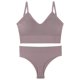 thumbnail image 1 of Ropa interior de color sólido para mujer, bragas, conjuntos de bragas de yoga cómodos, traje a juego para mujer, 1 of 2