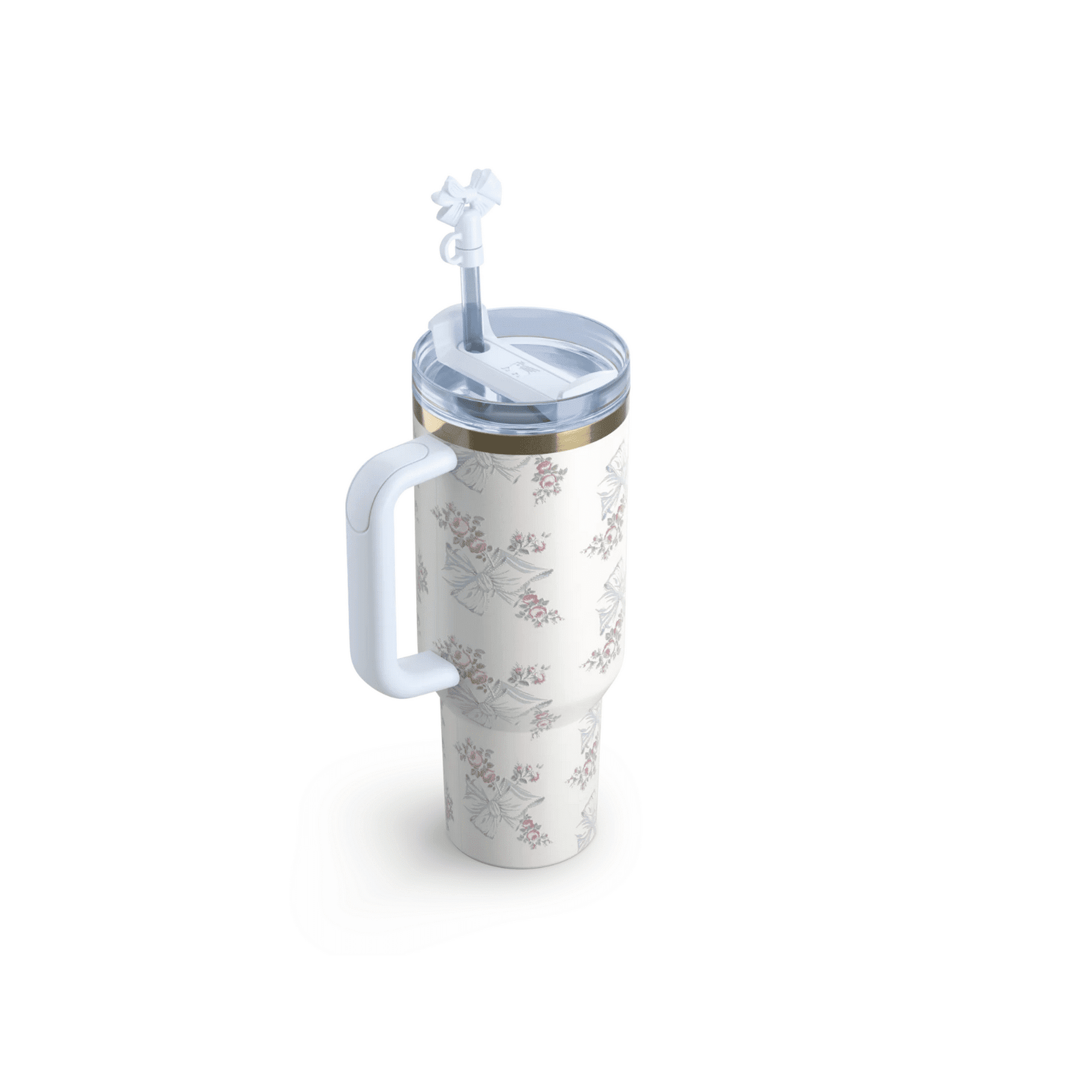 The Blue Stanley X LoveShackFancy Collab Holiday Quencher