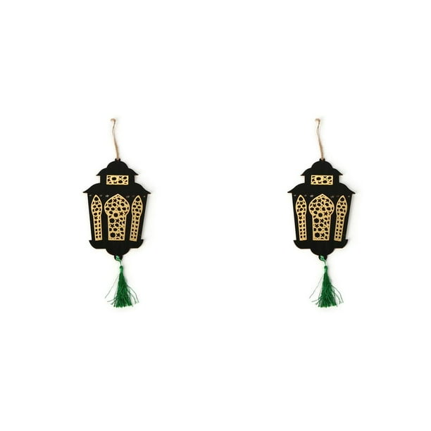Toystoory Colgante de Eid-ul-fitr de 2 piezas, decoración de farol de ruptura rápida, regalo creativo, suministros para fiestas con borla JM01344 JM01344 2piezas Toystoory CBP195959