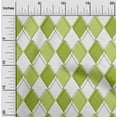 thumbnail image 2 of oneOone Georgette Viscose Light Green Fabric Check Argyle Craft Projects Decor Fabric Printed By The Yard 42 Inch Wide, 2 of 5