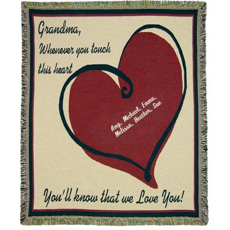 Personalized Grandma We Love You 50" x 60" Tapestry Throw