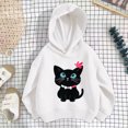 thumbnail image 3 of Kiijoy Girls Hooded Sweatshirt Fall Loose Pullover Hoodie, White, Sizes 7-8Y, 3 of 3