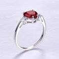 thumbnail image 4 of NUNCAD Heart Promise Ring Created Red Ruby 925 Sterling Silver for Women, 4 of 5