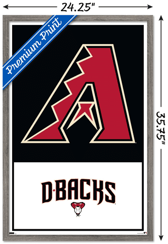 MLB Arizona Diamondbacks - Logo 22 Wall Poster, 22.375" x 34" Framed