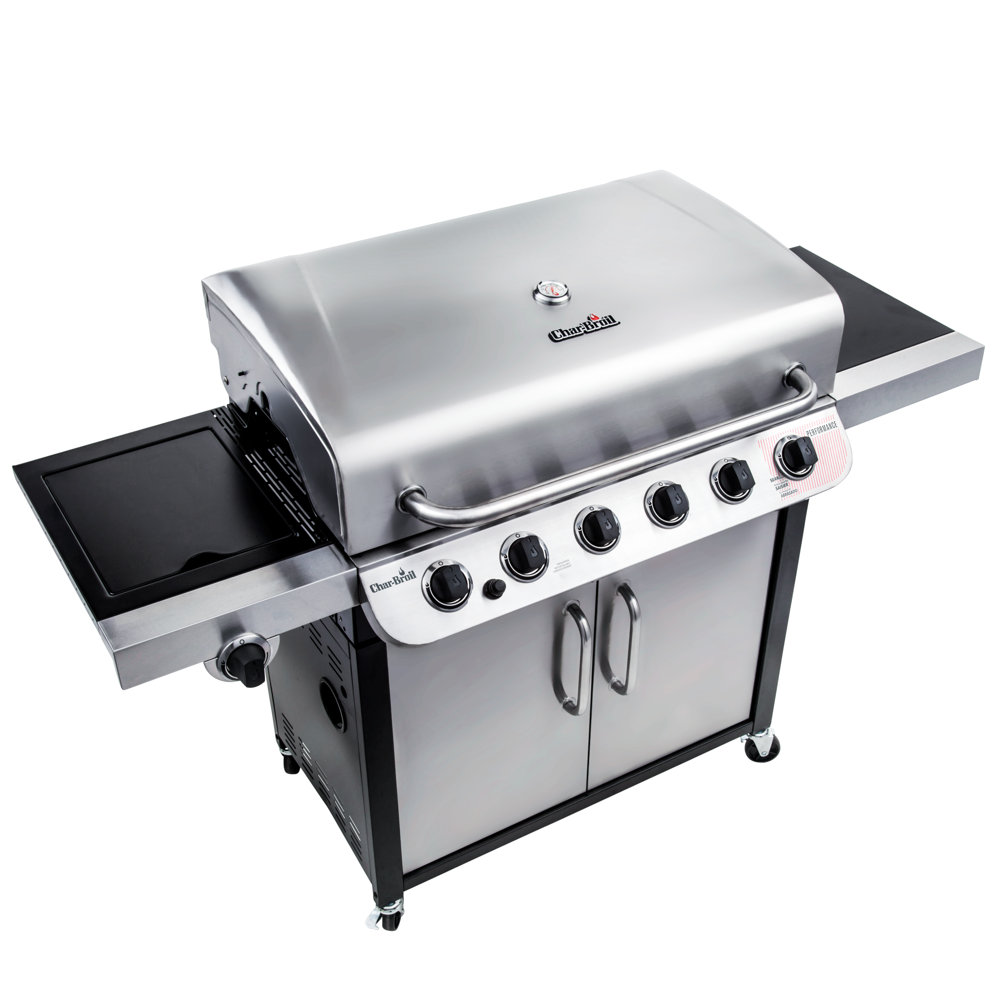 Char-Broil Performance Series 6-burner Liquid Propane Gas Grill with Side Burner, Black & Stainless - image 2 of 11