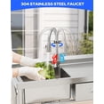 thumbnail image 6 of Accreate 39 Inch Single Bowl Stainless Steel Utility Sink, Free Standing Unit with Drawer, Workbench, Storage Rack, Faucet & Full Plumbing Set, 6 of 7