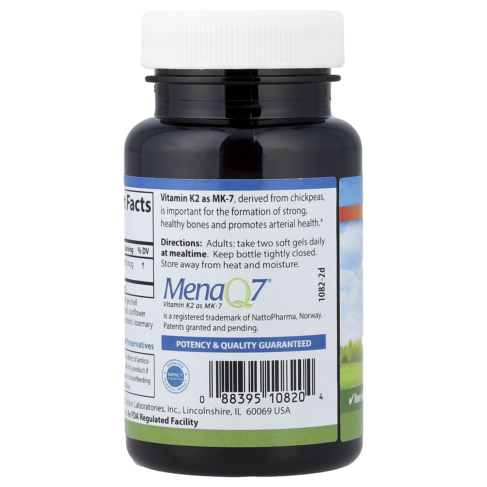 Carlson Vitamin K2, 90 Soft Gels (90 mcg per Soft Gel)