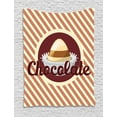 thumbnail image 1 of Bon Appetite Tapestry, Chocolate Typography with Cocoa Candy Parallel Stripes Vintage, Wall Hanging for Bedroom Living Room Dorm Decor, 40W X 60L Inches, Burnt Sienna Maroon Cream, by Ambesonne, 1 of 2