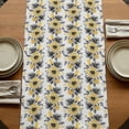 thumbnail image 5 of Table Runners 60 Inches Long Dress Scarves, Yellow Floral Farmhouse Kitchen/Dining Table Runner, Small Coffee Tablerunners, Abstract Watercolor Flower Leaf Plant 13x60 Inch, 5 of 9