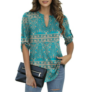 Avenue Womens Plus Size Woven 3/4 Sleeve Blouse Tunic Top - Walmart.com