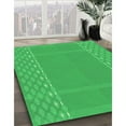 thumbnail image 3 of Ahgly Company Machine Washable Indoor Square Transitional Neon Green Area Rugs, 4' Square, 3 of 7