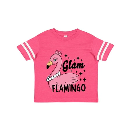 

Inktastic Glam Pink Flamingo with Pearls Gift Toddler Toddler Girl T-Shirt