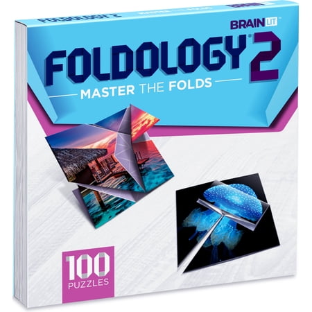 FOLDOLOGY 2 - Master The Folds. Origami Puzzle Game, 100 Brain Teasers for Teens and Adults, Ages 10+