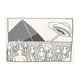thumbnail image 1 of Adorno acrílico resistente al agua para un arte hogareño atemporal, decoración piramidal en blanco y negro de 16 x 24 cm, 1 of 2