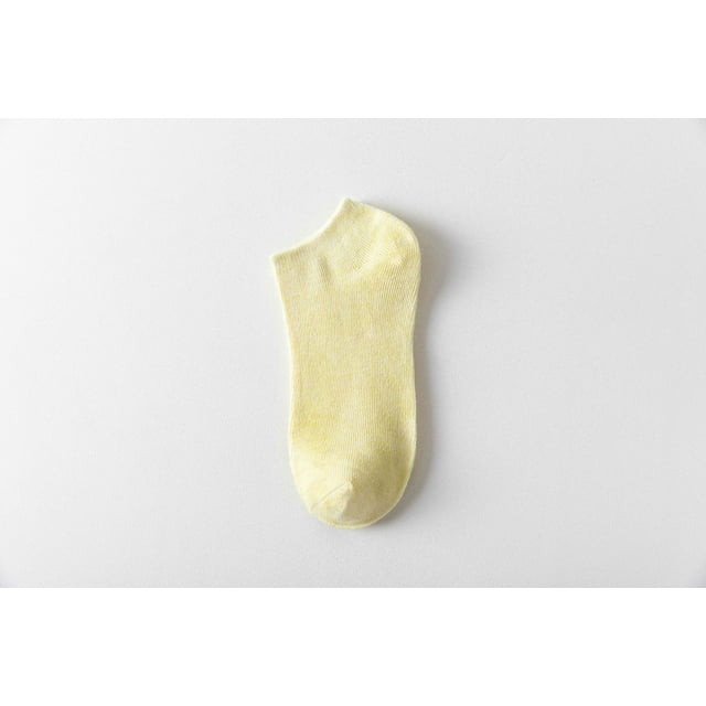 Calcetines de algodón de color sólido, calcetines de algodón de color caramelo para mujer, calcetines invisibles poco profundos, calcetines náuticos, calcetines desnudos