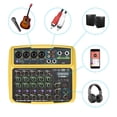thumbnail image 3 of Muslady B6 Mezclador de Audio Portátil de 6 Canales Consola de Mezcla USB Soporta Conexión BT con Tarjeta de Sonido Incorporada 48V de Alimentación Phantom, 3 of 7