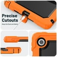 thumbnail image 7 of FJLBDE Case for Lenovo Tab 10.1 inch 2025 Release (TB-311FU/TB-311XU), Rugged Shockproof Tablet Cases Cover with Kickstand Shoulder Strap, Orange, 7 of 7