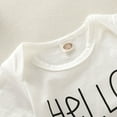 thumbnail image 5 of Newborn Baby Girl Romper Short Sleeve Letter Print Jumpsuit Bodysuit Baby Girl Summer Clothes 6-9 Months, 5 of 7