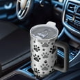 thumbnail image 6 of OBREWU Grey Dog Paw Footprint Tumbler with Handle and Lid,Grey Dog Paw Footprint 40oz Double Wall Vacuum Insulated Tumbler,Cups Gift for Women and Men, 6 of 7
