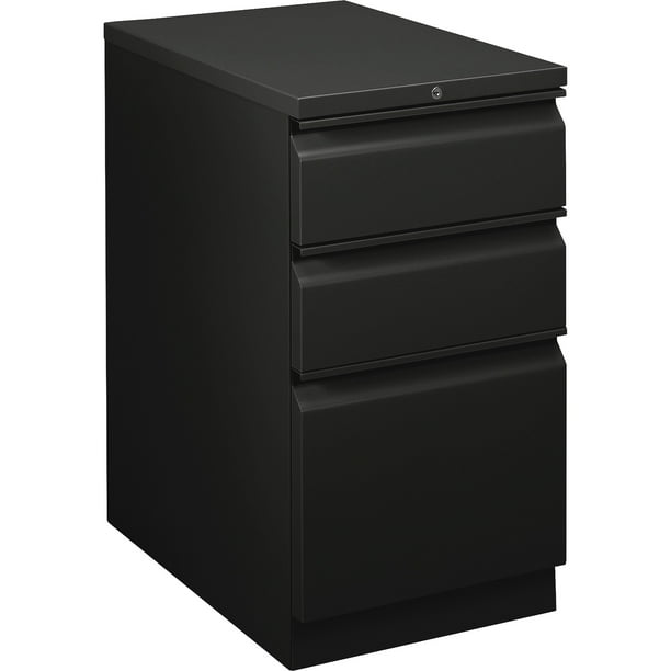 HON 3 Drawers Vertical Lockable Filing Cabinet, Black ...