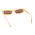 thumbnail image 4 of Womens Stylish Modish Narrow Rectangle Plastic Sunglasses Beige - Brown, 4 of 4