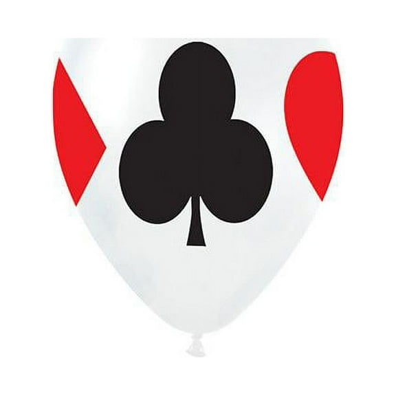 LOONBALLOON Casino Balloons, 11″ CARD SUITS