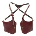 thumbnail image 2 of Correa para axilas portátil Cartera Monedero Correa de hombro Estuche de seguridad PU Teléfono Bolsa de hombro para montar en , marrón Hugo Estuche para arnés de hombros, 2 of 10